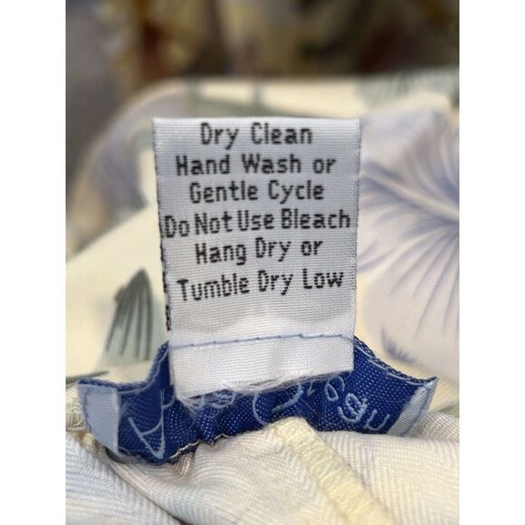 Anna Ocean 100% Silk Lightweight Elastic Waist Pockets Floral Pants Medium - Picture 4 of 4